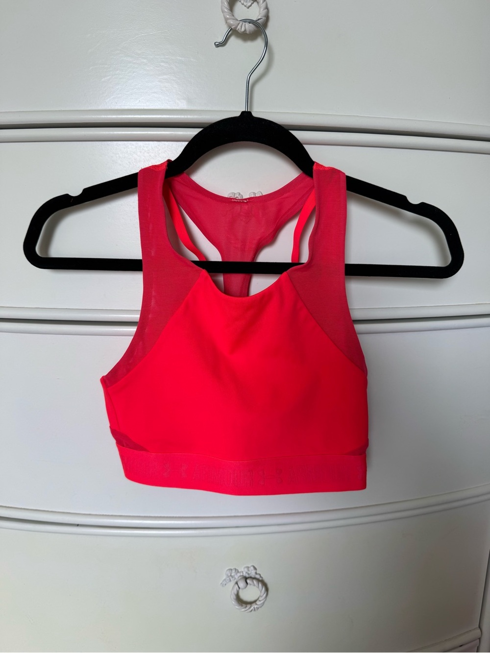 Under Armour Bright Pink High-Neck Sports Bra